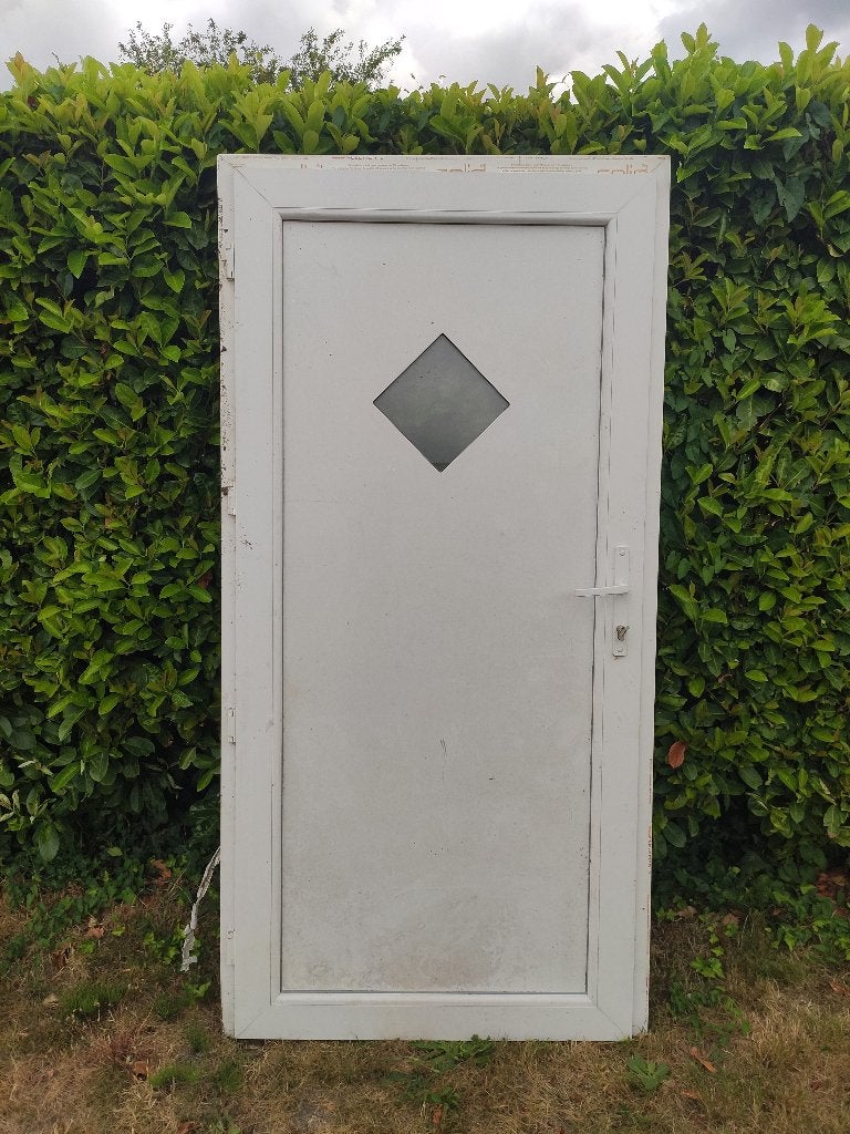PVC deur 197cm hoog 98cm breed, Doe-het-zelf en Bouw, Deuren en Vliegenramen, Ophalen, Kunststof, Gebruikt, 80 tot 100 cm