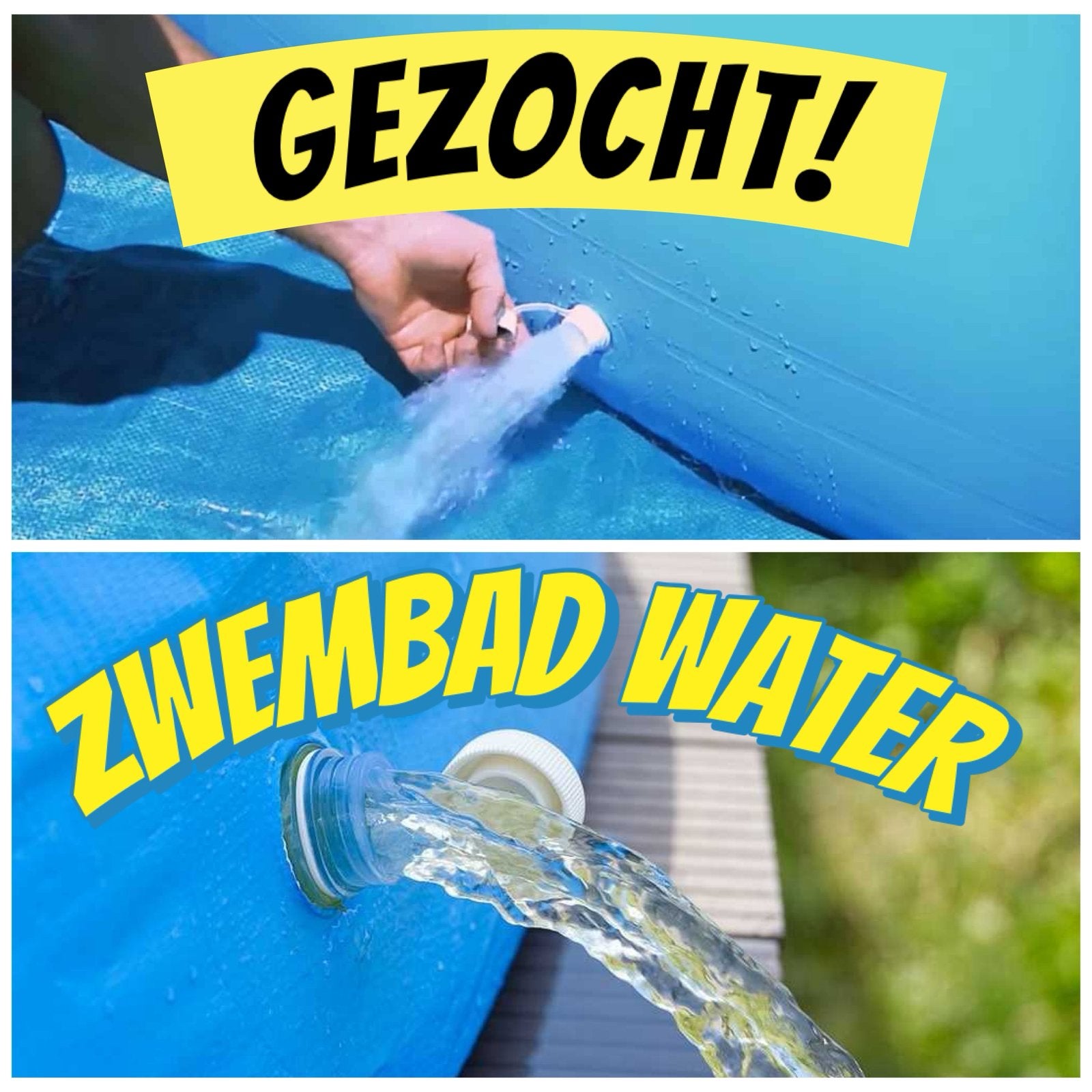 GEZOCHT: Zwembad Water (vers of oud), Tuin en Terras, Ophalen, Zo goed als nieuw