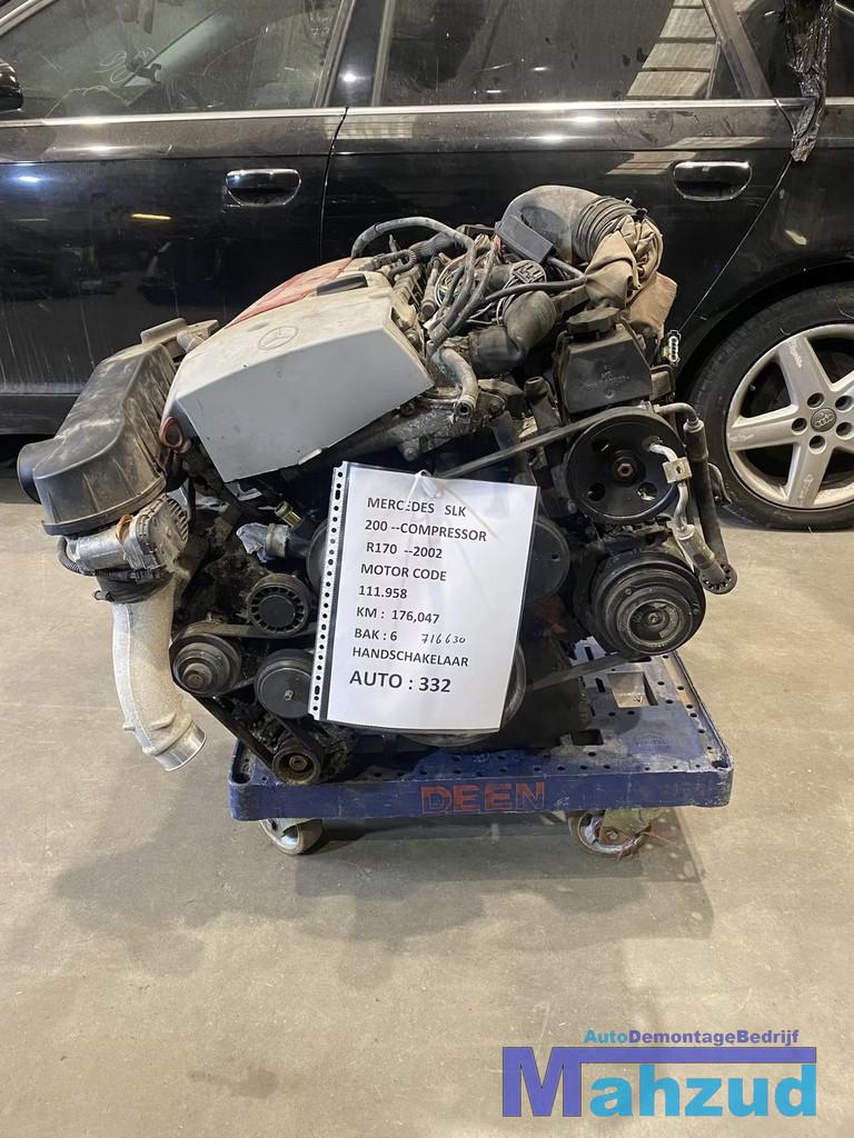 MERCEDES SLK R170 2.0 KOMPRESSOR Motorblok motor 111958, Gebruikt, Mercedes-Benz AG, Mercedes-Benz, Mercedesstrasse 120
70372  Stuttgart, DE