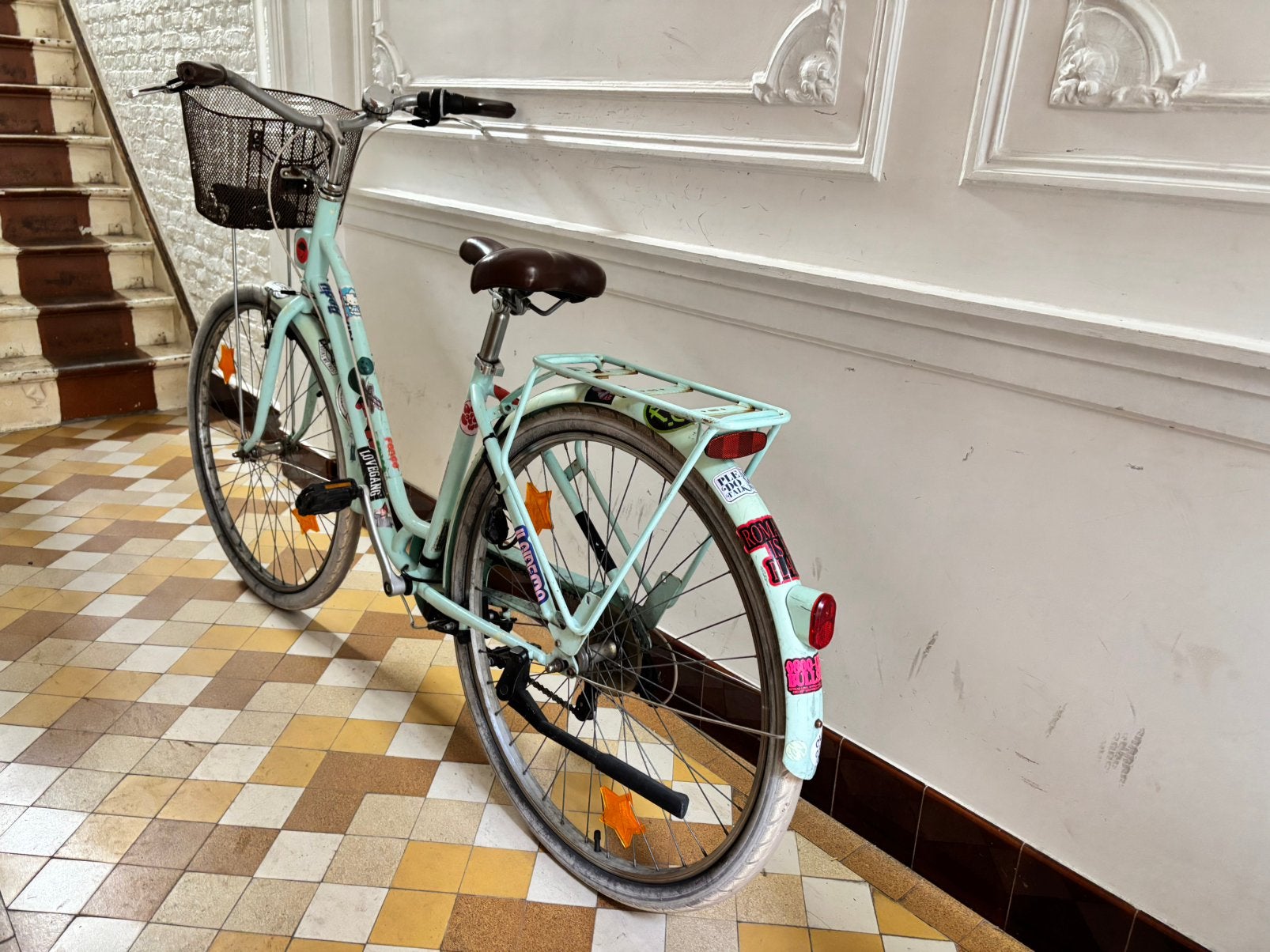 Btwin velo - Tiffany blue - customised, Vélos & Vélomoteurs, Enlèvement, Utilisé, 26 pouces ou plus