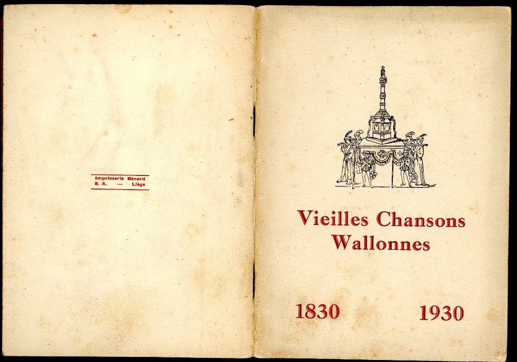 Vieilles chansons wallonnes Liège 1930, Ophalen of Verzenden, Gelezen