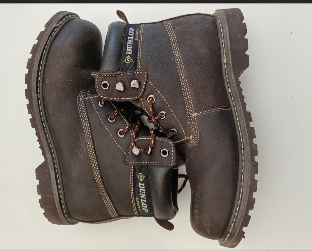 Chaussures de sécurité Dunlop Nevada SB cuir marron – 42,5, Ophalen of Verzenden, Gebruikt, Schoenen