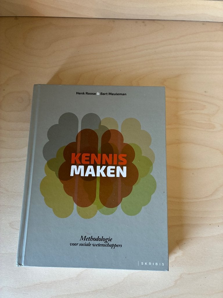 Kennis Maken - Methodologie uit de sociale wetenschappen, Boeken, Ophalen of Verzenden, Gelezen, Overige onderwerpen, Henk Roose; Bart Meuleman