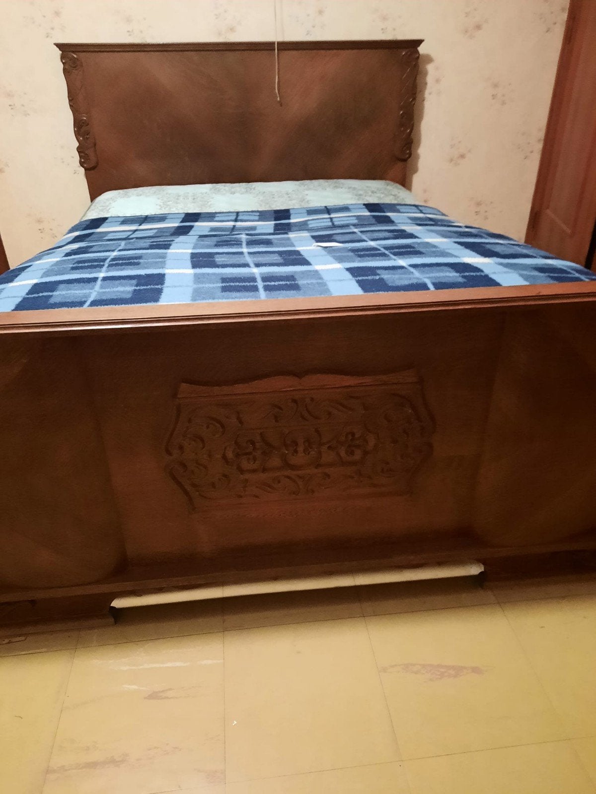 bed, Huis en Inrichting, Slaapkamer | Bedden, Ophalen, Gebruikt, Bruin, Tweepersoons