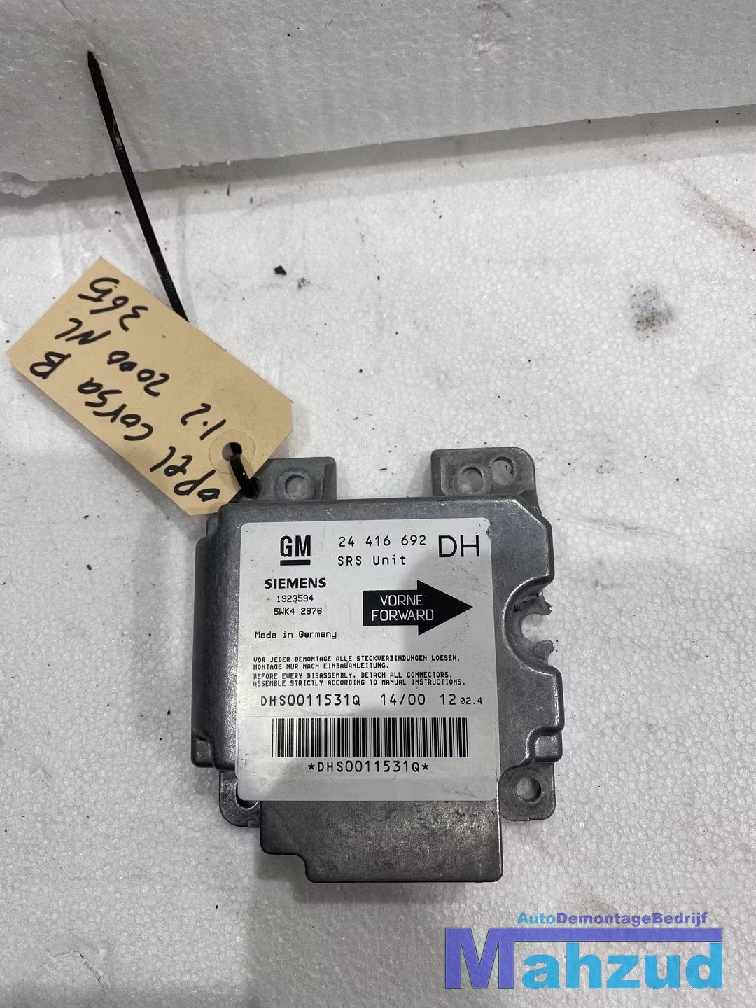 OPEL CORSA B 1.2 ABS MODULE 24416692 24416692DH 1994-1999, Opel Automobile GmbH, Opel, Bahnhofsplatz 1
65423  Russelsheim am Main, DE