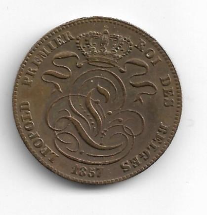 België: 5 centiemen 1857 = morin 83, Postzegels en Munten, Munten | België, Verzenden, Losse munt
