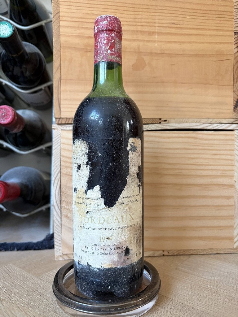 Bouteille de vin de Bordeaux 1979, Collections, Vins, Enlèvement ou Envoi, Pleine, France, Vin rouge