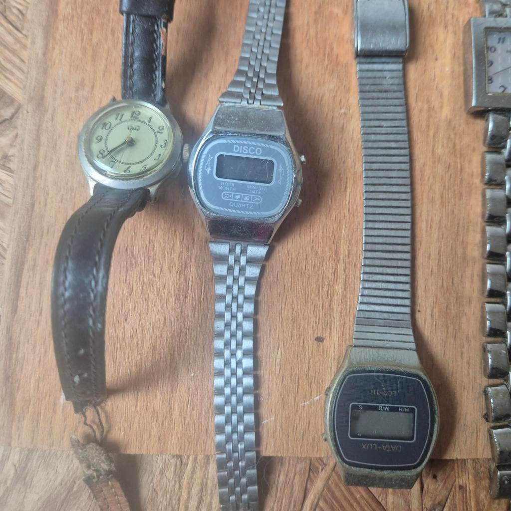 Lot montres vintage(années 70-80)-oris, atmos et diverses, Enlèvement, Montre-bracelet, 1960 ou plus tard