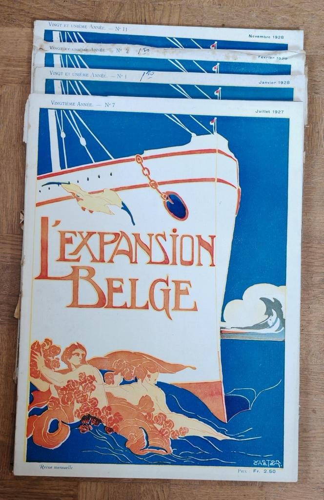 4 Magazines L'expansion belge, Enlèvement, 1920 à 1940, Journal ou Magazine
