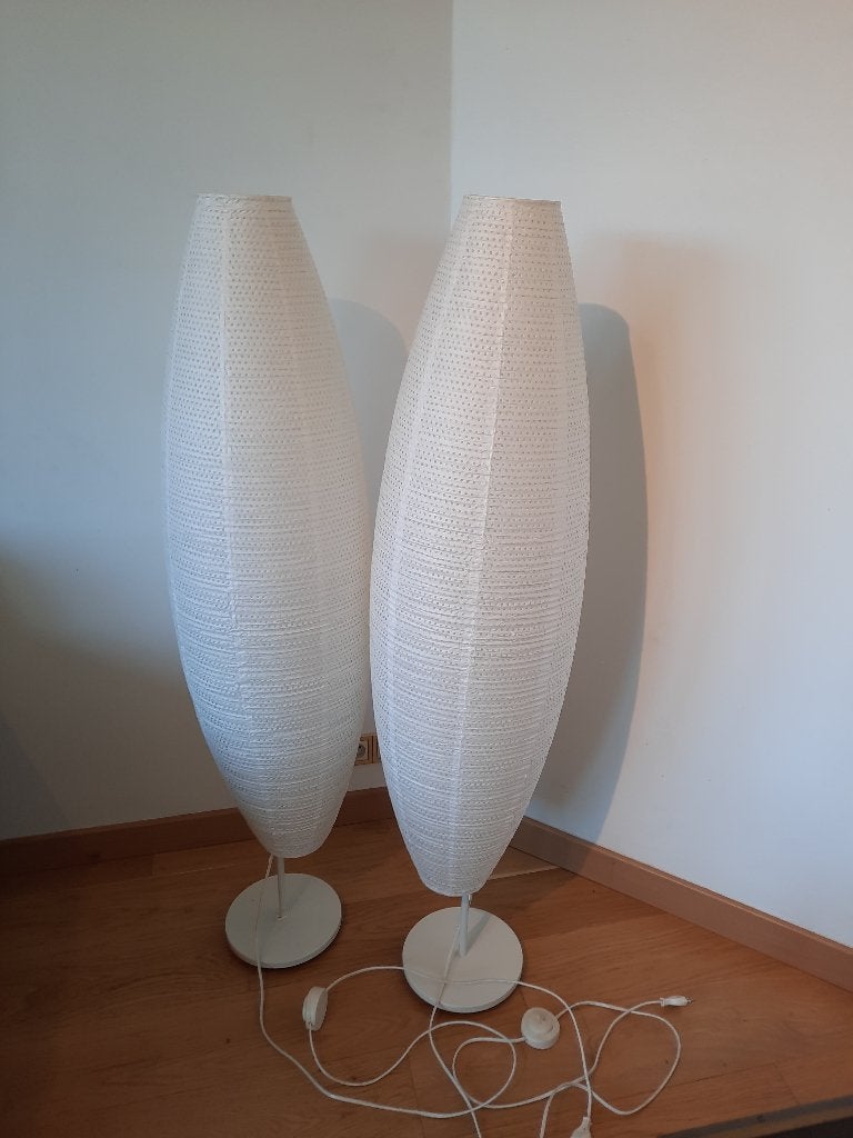Lampadaires de salon en papier, Maison & Meubles, Synthétique, Comme neuf, Contemporain, Enlèvement