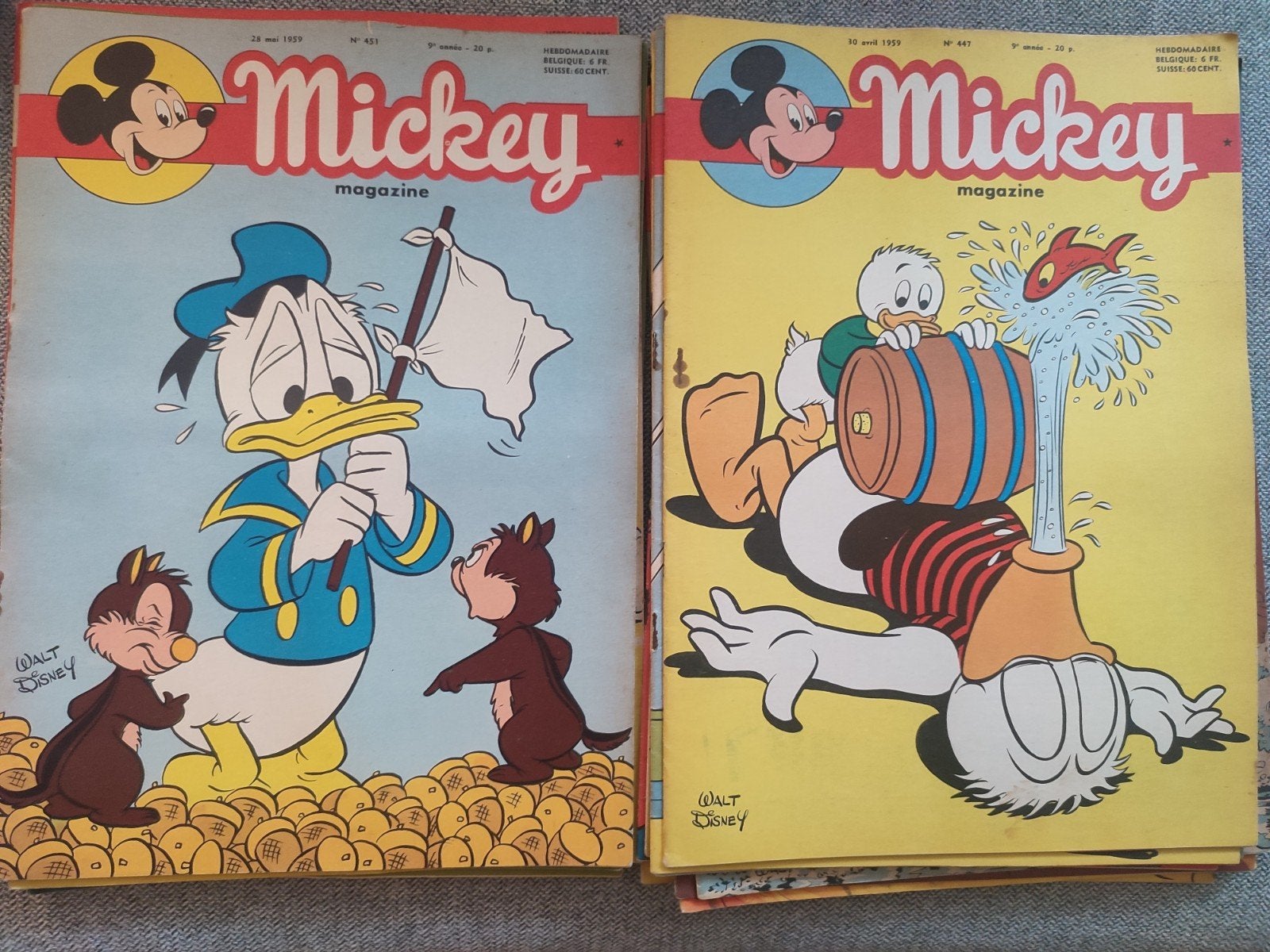 Mickey's Diary, 1959. n 430 a 455, Verzamelen, Ophalen of Verzenden, Gebruikt, Papier, Kaart of Schrift