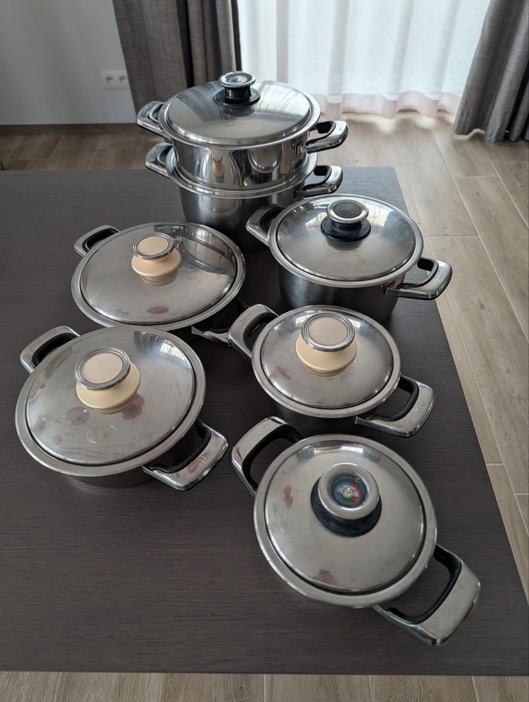 Set van 6 Zepter kookpotten en 1 vergiet, Huis en Inrichting, Ophalen