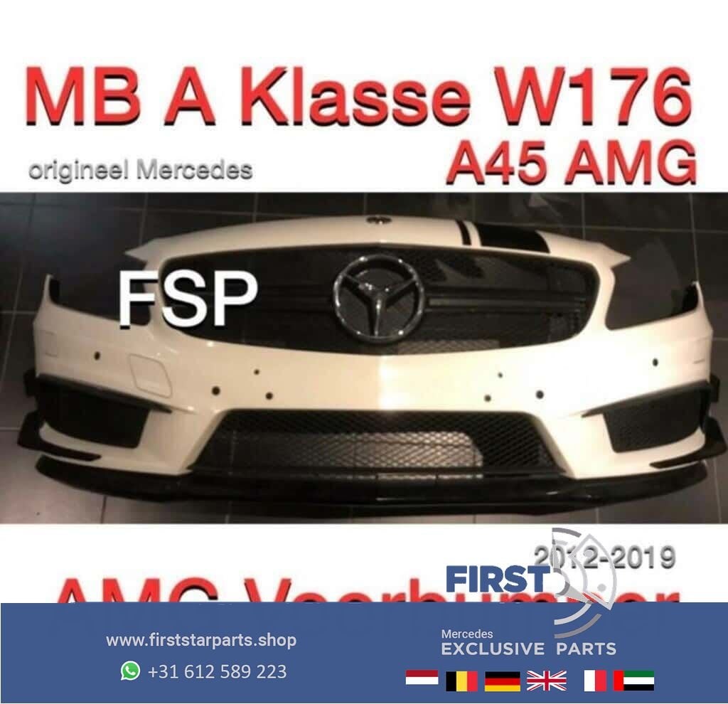 W176 A45 AMG Voorbumper compleet wit AERODYNAMICA Mercedes A, Utilisé, -, Avant, -