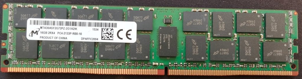 Micron 16 Go DDR4 ECC Registered – PC4-2133P – 15 pièces, Informatique & Logiciels, Mémoire RAM, Enlèvement ou Envoi, DDR4, Serveur
