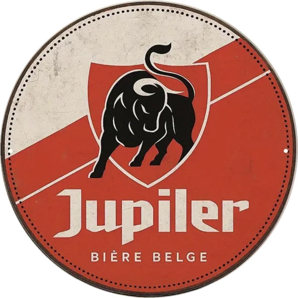 Metalen reclamebord Jupiler rond 3 - retro vintage mancave, Ophalen of Verzenden, Nieuw, Reclamebord, Plaat of Schild, Overige merken