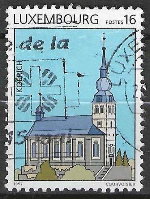 Luxembourg 1997 - Yvert 1364 - Église de Koerich- 16 m (ST), Envoi, Luxembourg, Affranchi