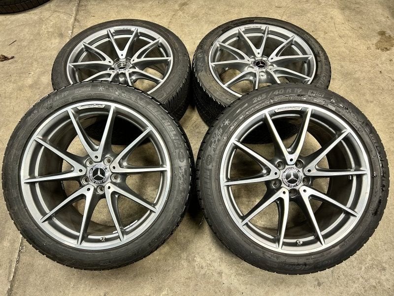 19 inch originele E63 AMG(S) velgen + winterbanden Mercedes, Autos : Pièces & Accessoires, Pneus et Jantes, -, Utilisé, -