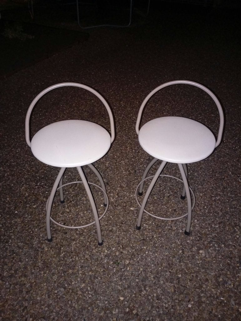 barkrukken, 2 tabourets, Enlèvement, Utilisé, Métal