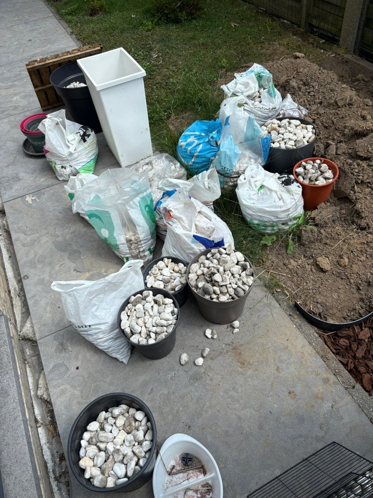 Witte sierkeien, Tuin en Terras, Ophalen, Overige materialen, Gebruikt, Wit