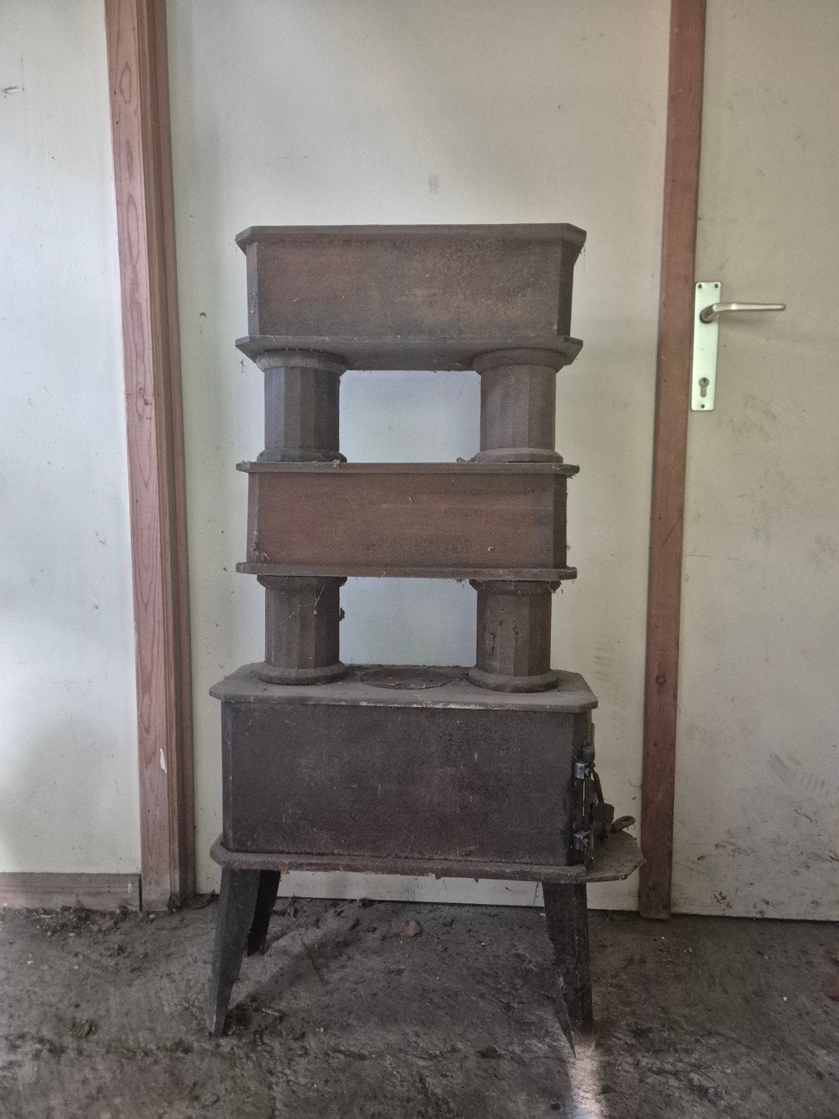 Poêle à bois 3 étages en fonte, Maison & Meubles, Enlèvement, Utilisé, Bois, Poêle à bois