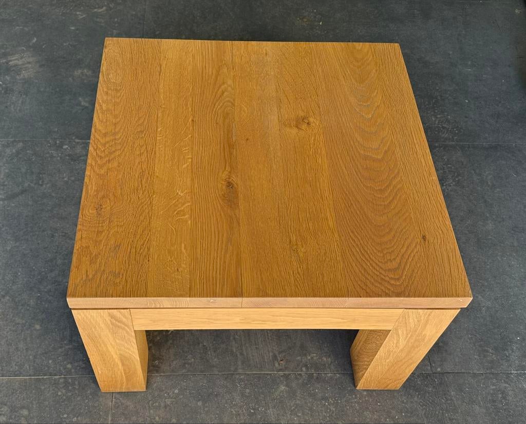 Ethnicraft chene massif table basse 55*55*35, Maison & Meubles, Moins de 50 cm, 50 à 100 cm, Carré, Enlèvement