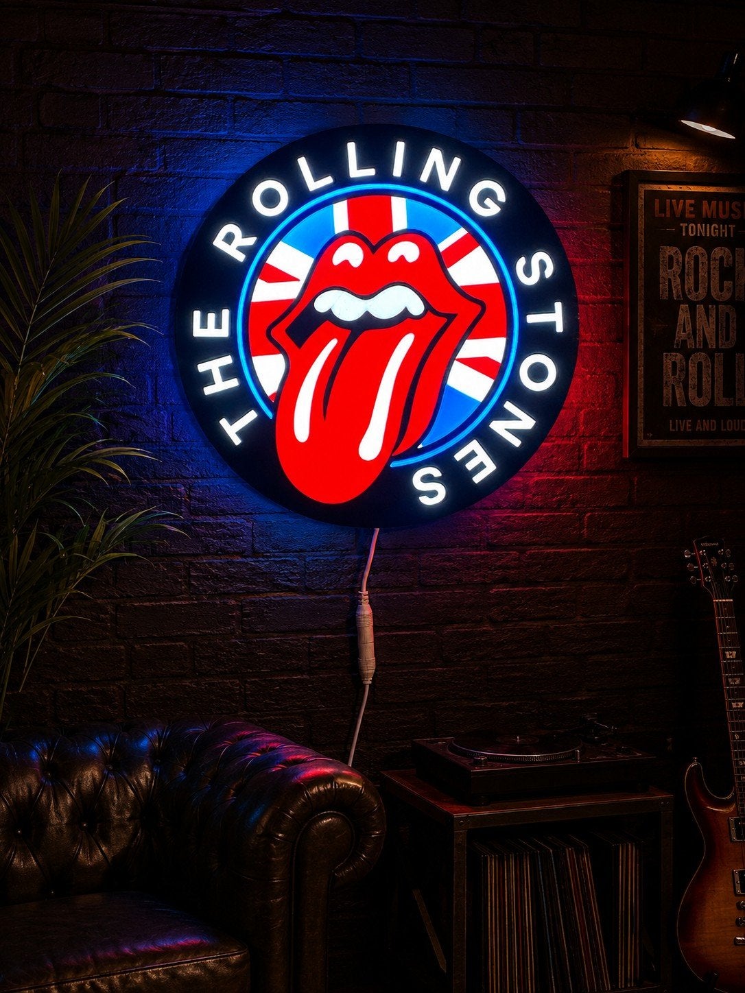 Deze supergave Rolling Stones lichtbak is een echte blikvang, Collections, Enlèvement ou Envoi, Neuf, Table lumineuse ou lampe (néon)