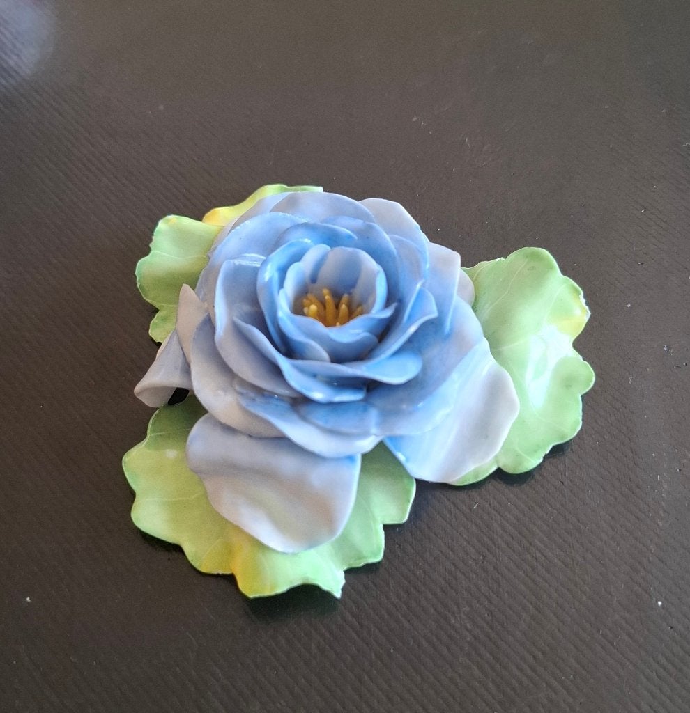 Rose Bleue - Porcelaine fine HEREND, Antiquités & Art, Enlèvement