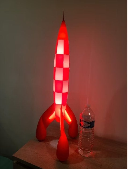Raket uit het album Raket naar de maan 80cm., Ophalen of Verzenden, Nieuw, Overige typen