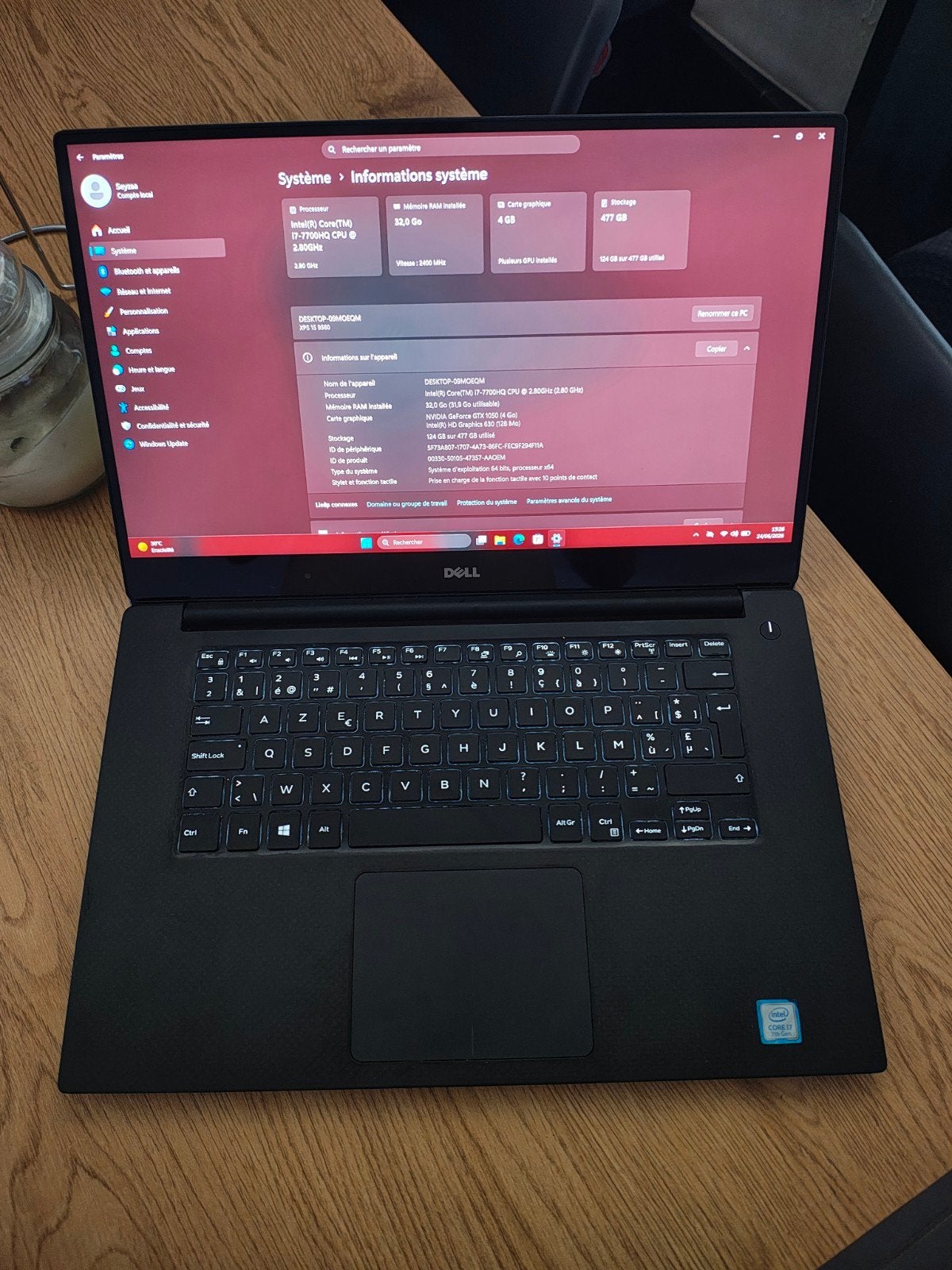 Dell xps 9560 ultra haut de gamme, Enlèvement ou Envoi
