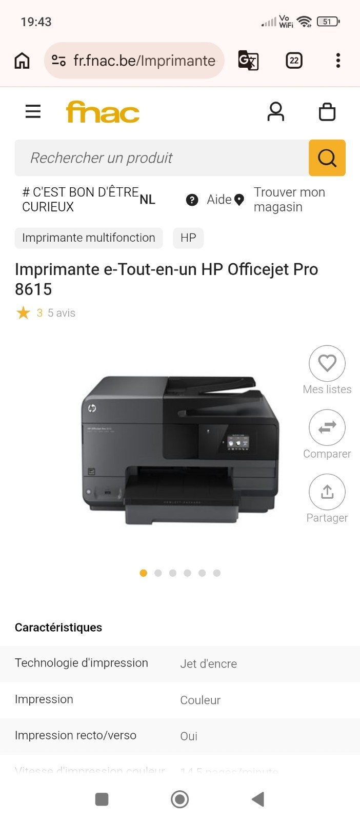 imprimante professionnelle HP neuf, Informatique & Logiciels, Enlèvement ou Envoi, Imprimante