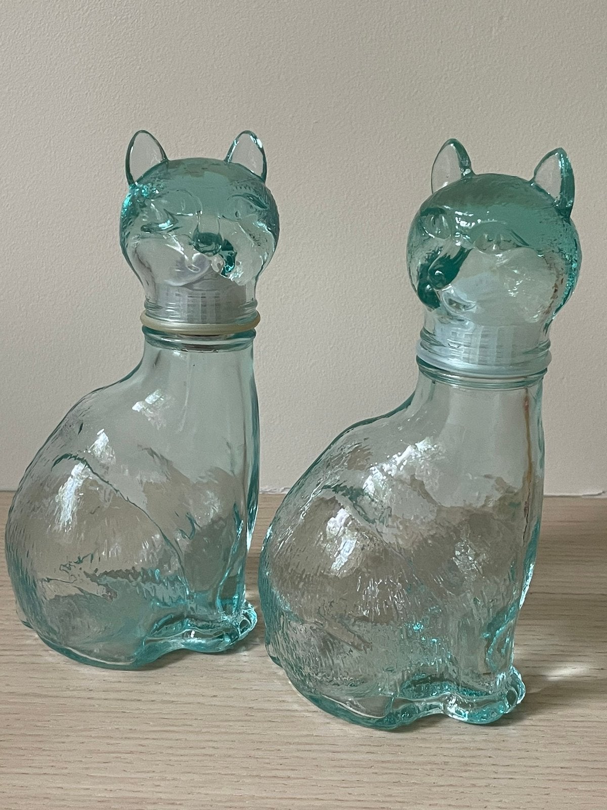 Twee vintage kattenkaraffen Vetreria Etrusca, Antiek en Kunst, Ophalen of Verzenden