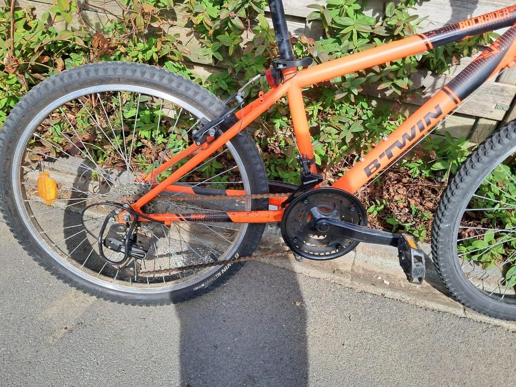 MTB btwin rockrider 500, Ophalen, Gebruikt, Velgrem, Versnellingen