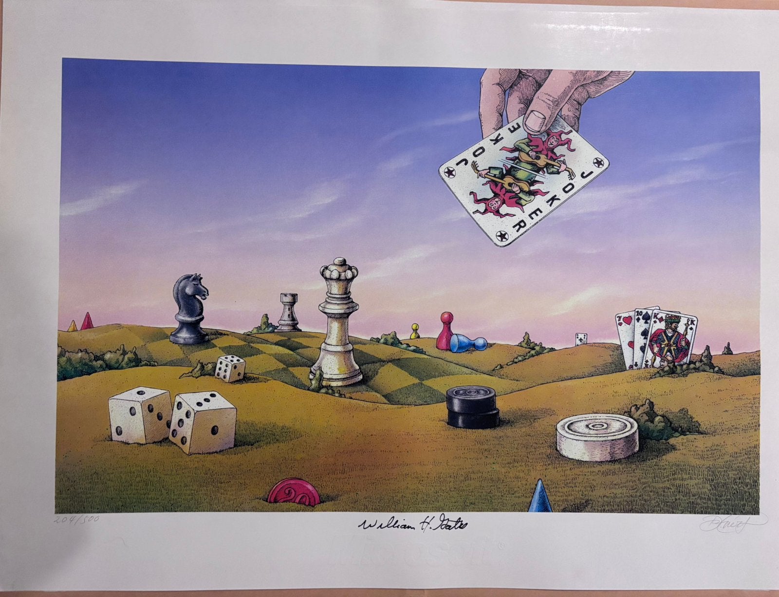 Microsoft bedrijfslitografie gesigneerd Bill Gates, Antiquités & Art, Art | Lithographies & Sérigraphies, Sérigraphie, Signé, Enlèvement ou Envoi