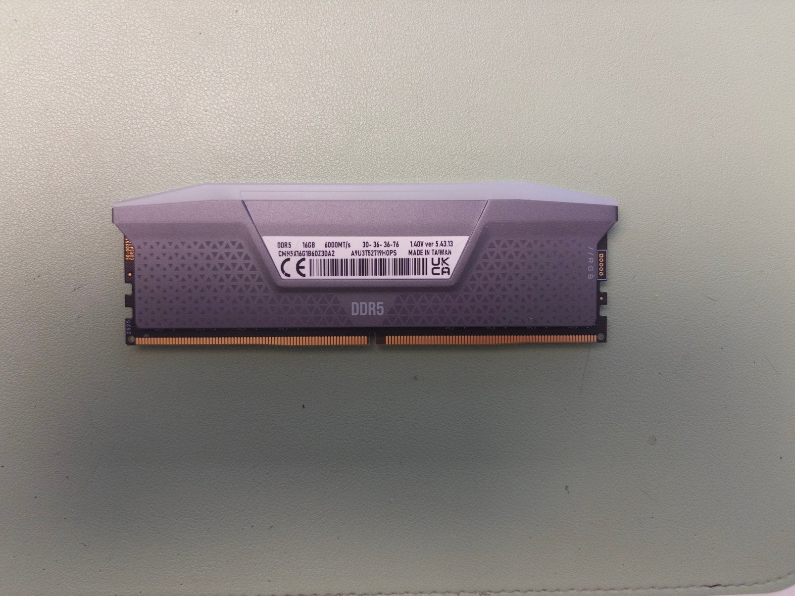 DDR5 Corsair Vengeance RGB - 16GB - 6000MT/s - CL30 -, Computers en Software, RAM geheugen, Ophalen of Verzenden, Zo goed als nieuw