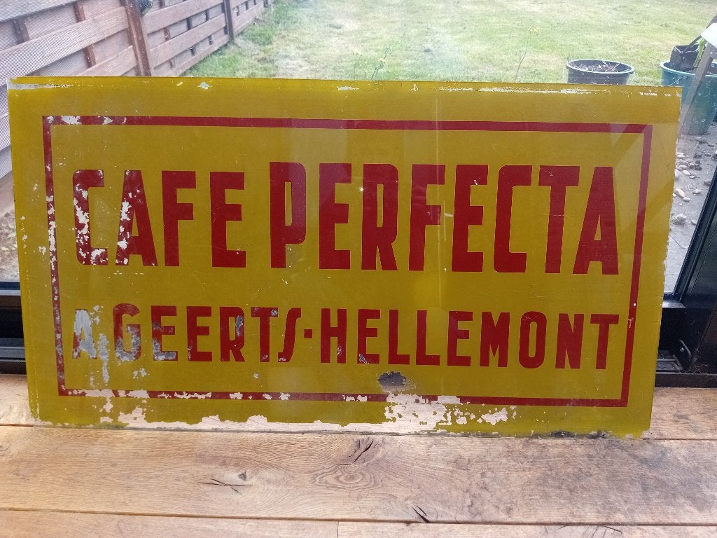 Vintage '60 uithangbord Cafe Perfecta, Enlèvement