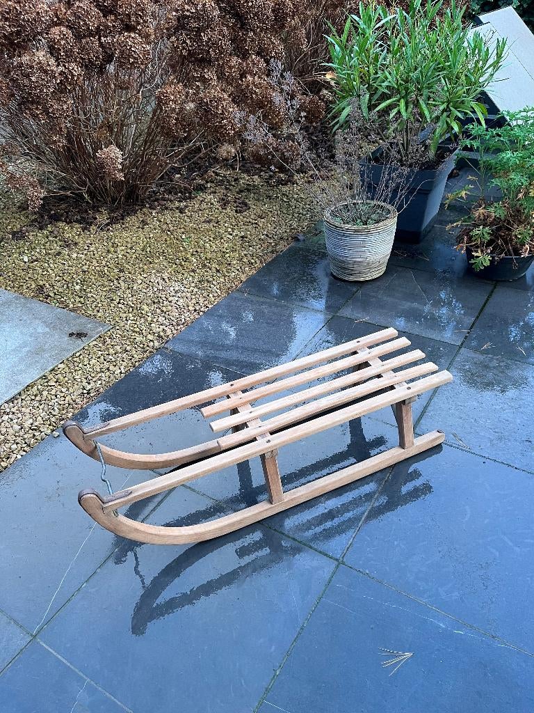Houten slee, Enlèvement, Comme neuf, Bois