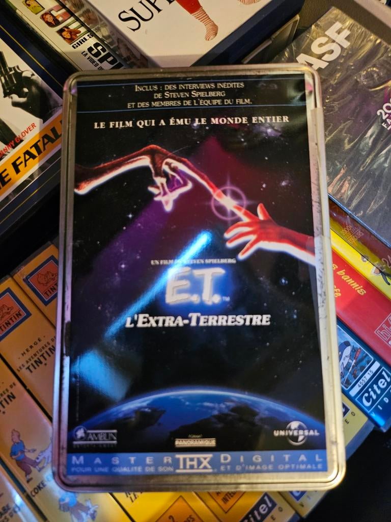 VHS Boîtier métallique E.T. l'extraterrestre, Enlèvement ou Envoi