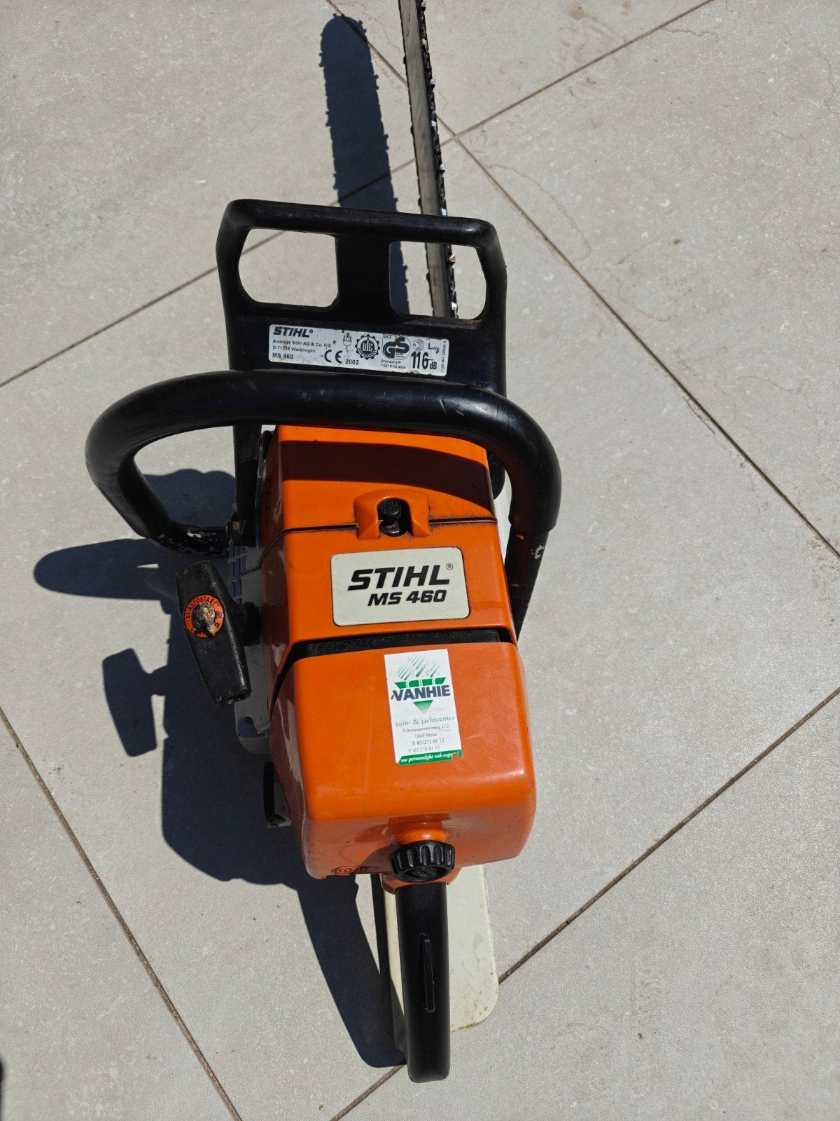 Stihl MS460 professionele kettingzaag, Ophalen