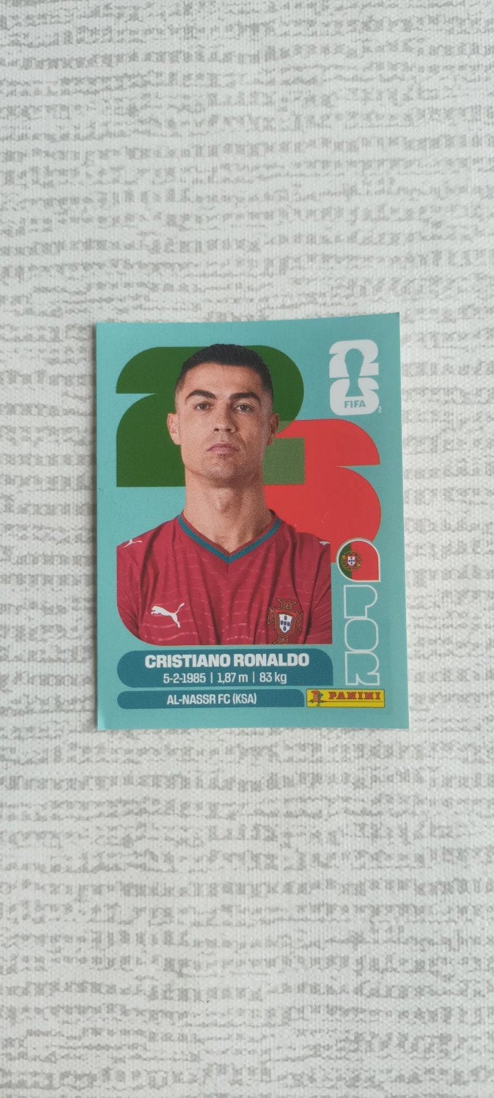 Panini-sticker POR15 CRISTIANO RONALDO, Ophalen, Nieuw, Sticker