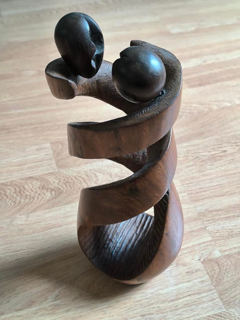 Prachtig abstract houten sculptuur, Antiek en Kunst, Ophalen of Verzenden, Abstract, Abstract