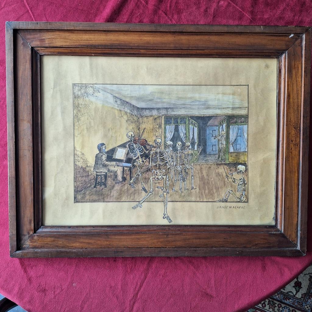 D'après James ENSOR, Danse Marcabre de Vande WEGHE, Antiquités & Art, Enlèvement ou Envoi