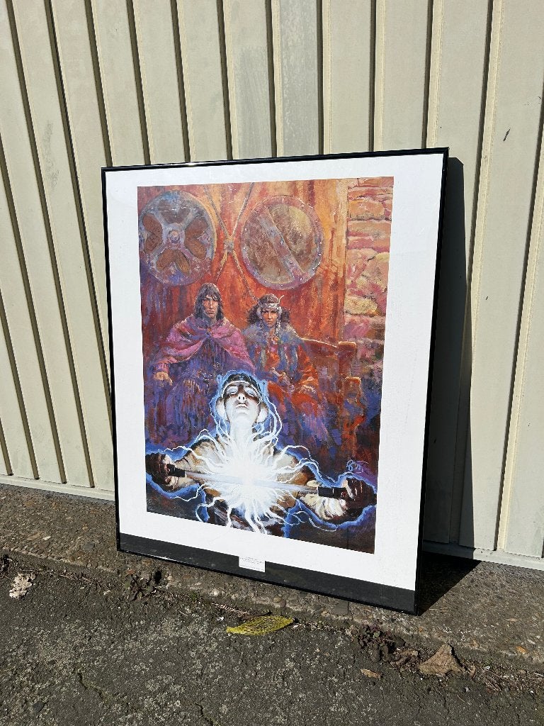 Affiche Thorgal dans cadre 78 x 65 cm, Collections, Enlèvement, Utilisé