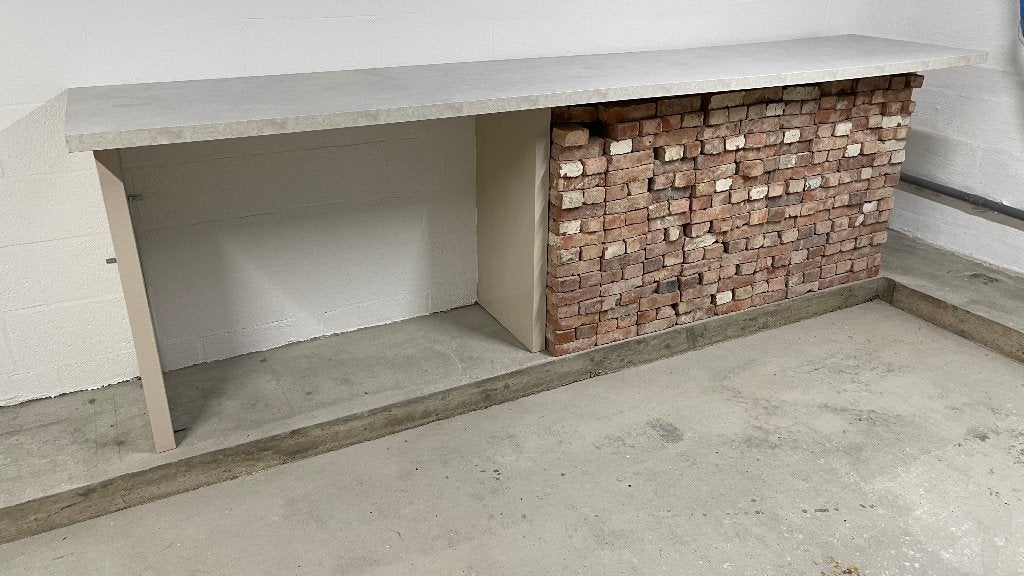 FAB Werkblad Aanrechtblad - Cement Lava - 304x64cm - 38mm, Enlèvement, Neuf, Multiplex, 20 à 50 mm