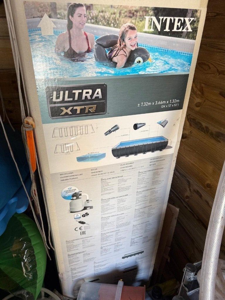 Intex ultra frame zwembad 732X366X132cm, Gebruikt, 300 cm of meer, Rechthoekig, Ophalen