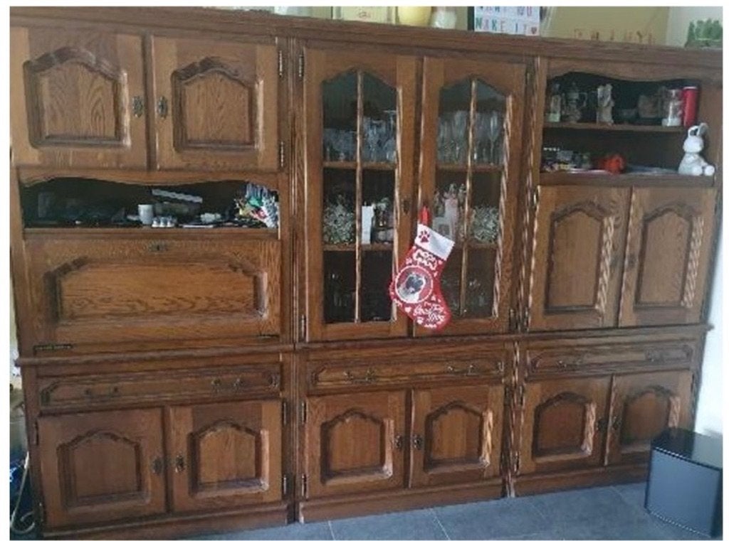 Wandkast in eik, Ophalen
