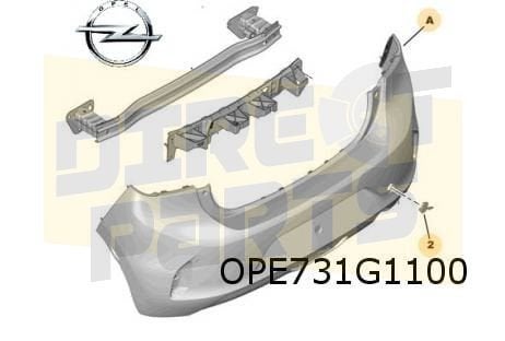 Opel Corsa F (9/19-)  achterbumper (te spuiten) Origineel! 1, Autos : Pièces & Accessoires, Neuf, Arrière, -, Opel