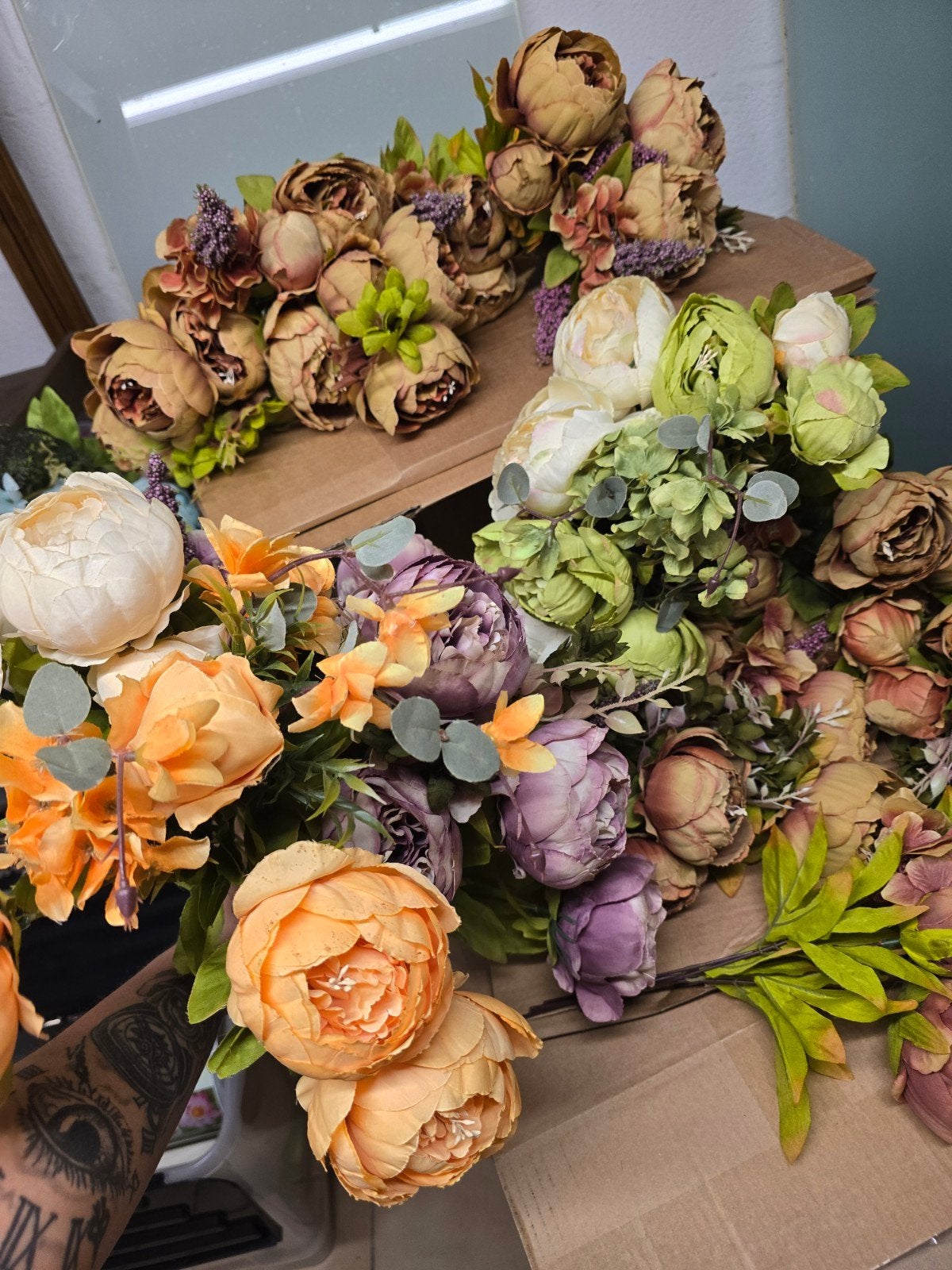 groot lot kunst bloemen, Ophalen