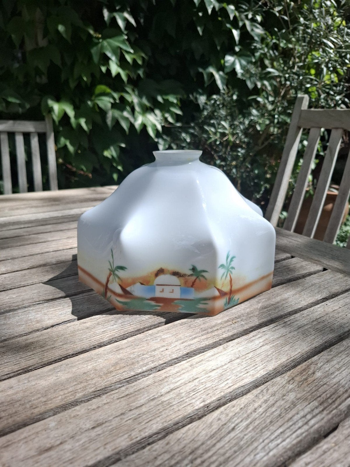 Antieke lampenkap art Deco - Egypt revival, Antiquités & Art, Antiquités | Éclairage, Enlèvement