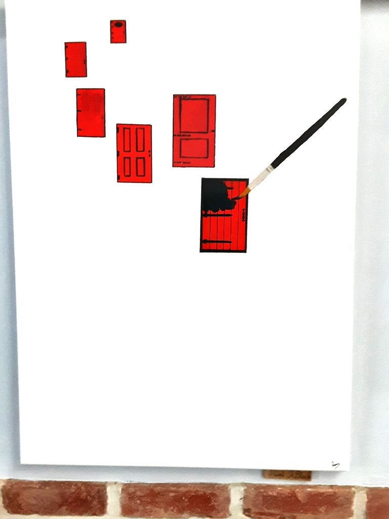 Schilderij >>> Paint It Black >>>70 x 50 cm, Ophalen, Acrylverf, Gesigneerd, Muziek