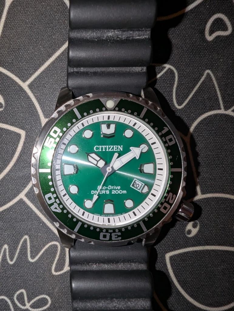 Citizen Promaster Green Eco-Drive Diver BN0158, Ophalen of Verzenden, Citizen